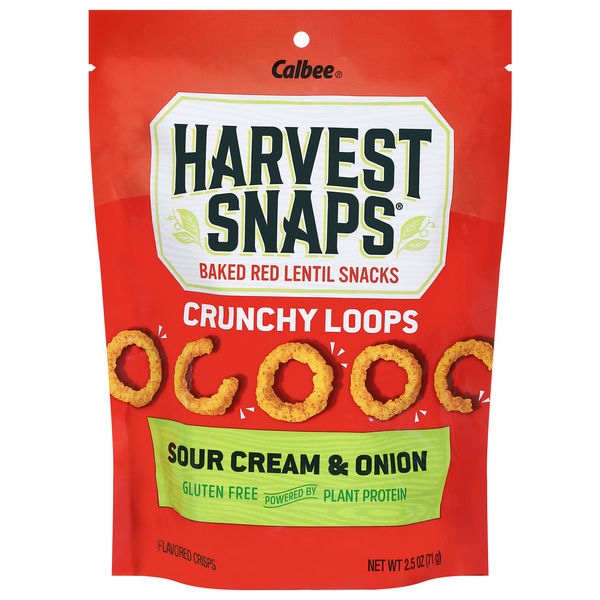 Harvest Snaps Crunchions Sour Cream & Onion Red Lentil Snack Crisps 2.5 Oz, Shop