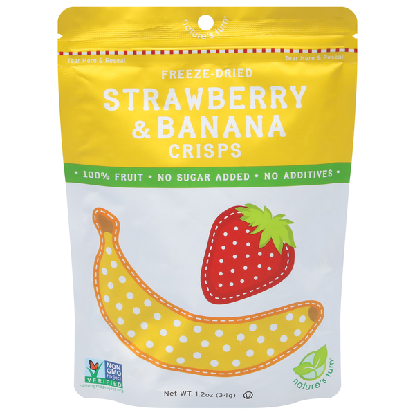 Natures All Foods Banana, Organic, Freeze-Dried, Dried Fruit