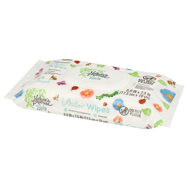 Nature s Promise Baby Unscented Water Wipes 64 ct pkg Stop Shop