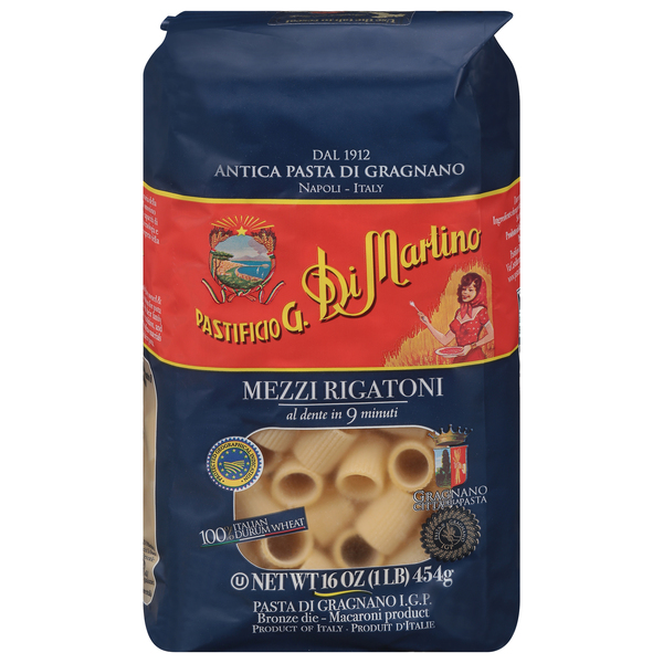 Rigatoni Pasta Product & Nutrition
