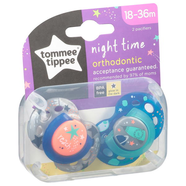 Tommee Tippee Night Time Orthodontic Pacifier 18 36 Months 2 ct