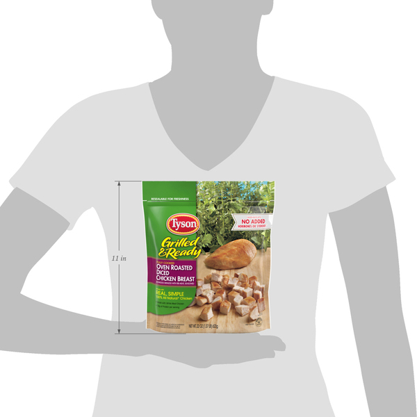 Tyson Grilled Ready Chicken Breast Oven Roasted Diced Frozen 22 oz bag MARTIN S
