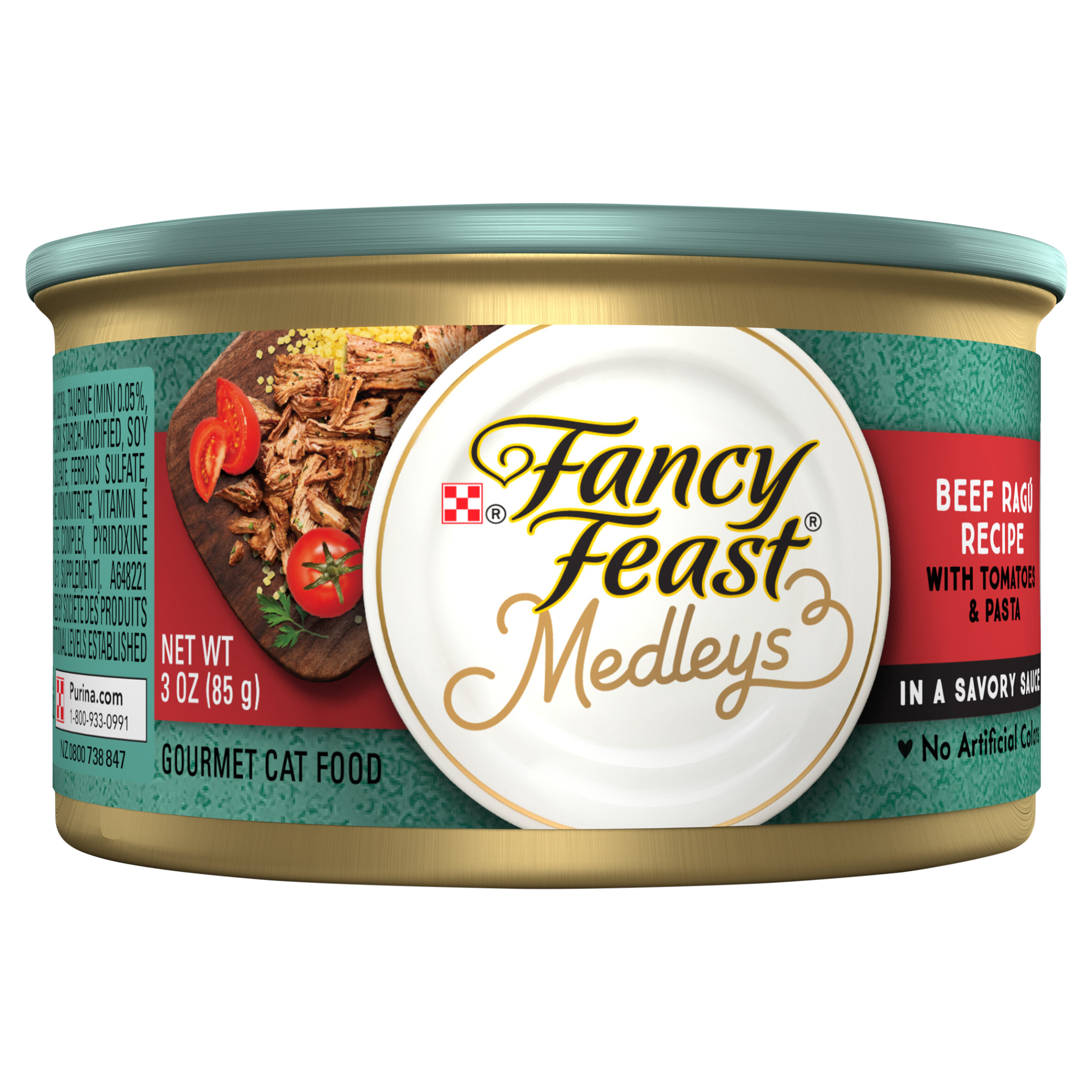 Fancy Feast Medleys Wet Cat Food Beef Ragu Recipe with Tomatoes