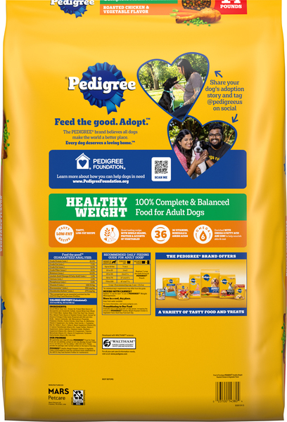 PEDIGREE Healthy Weight Roasted Chicken Vegetable Adult Dry Dog Food 14 lb bag Giant