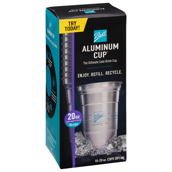 10 Pack of Ball Aluminum Cups, 100% Recyclable Cold-Drink Cup, 20 oz,GREAT  GIFT