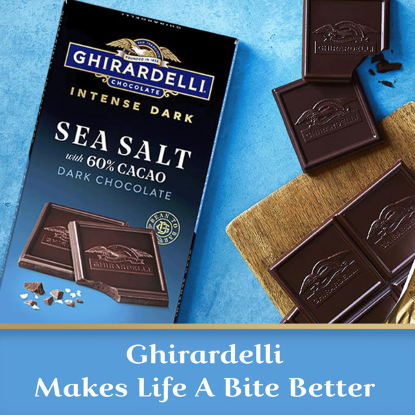 最大15%OFFクーポン Ghirardelli Intense Sea Salt Dark Chocolate Candy Bar 60 菓子