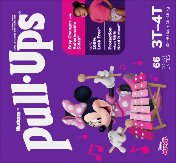 Huggies Pull-Ups Disney Junior Minnie 3T-4T Training Pants Girls