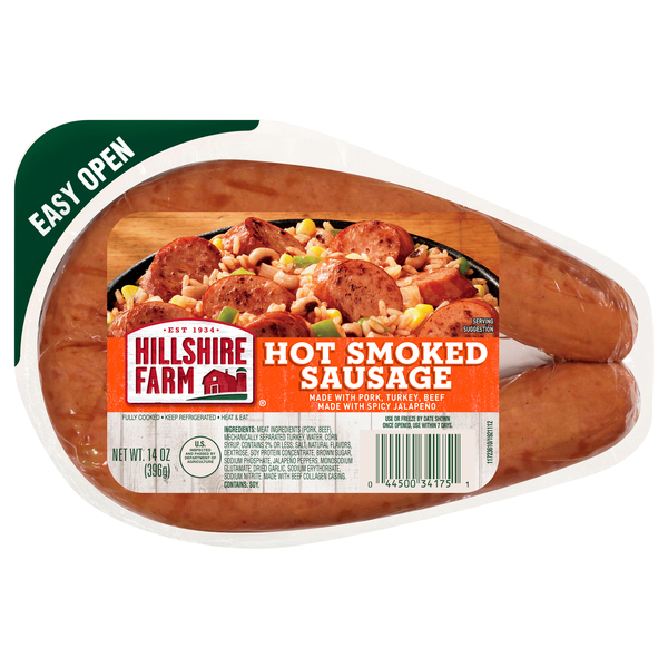 Hillshire Farm Hot Smoked Sausage Rope 14 oz pkg Food Lion