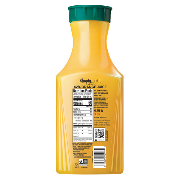 Orange juice nutrition data outlet