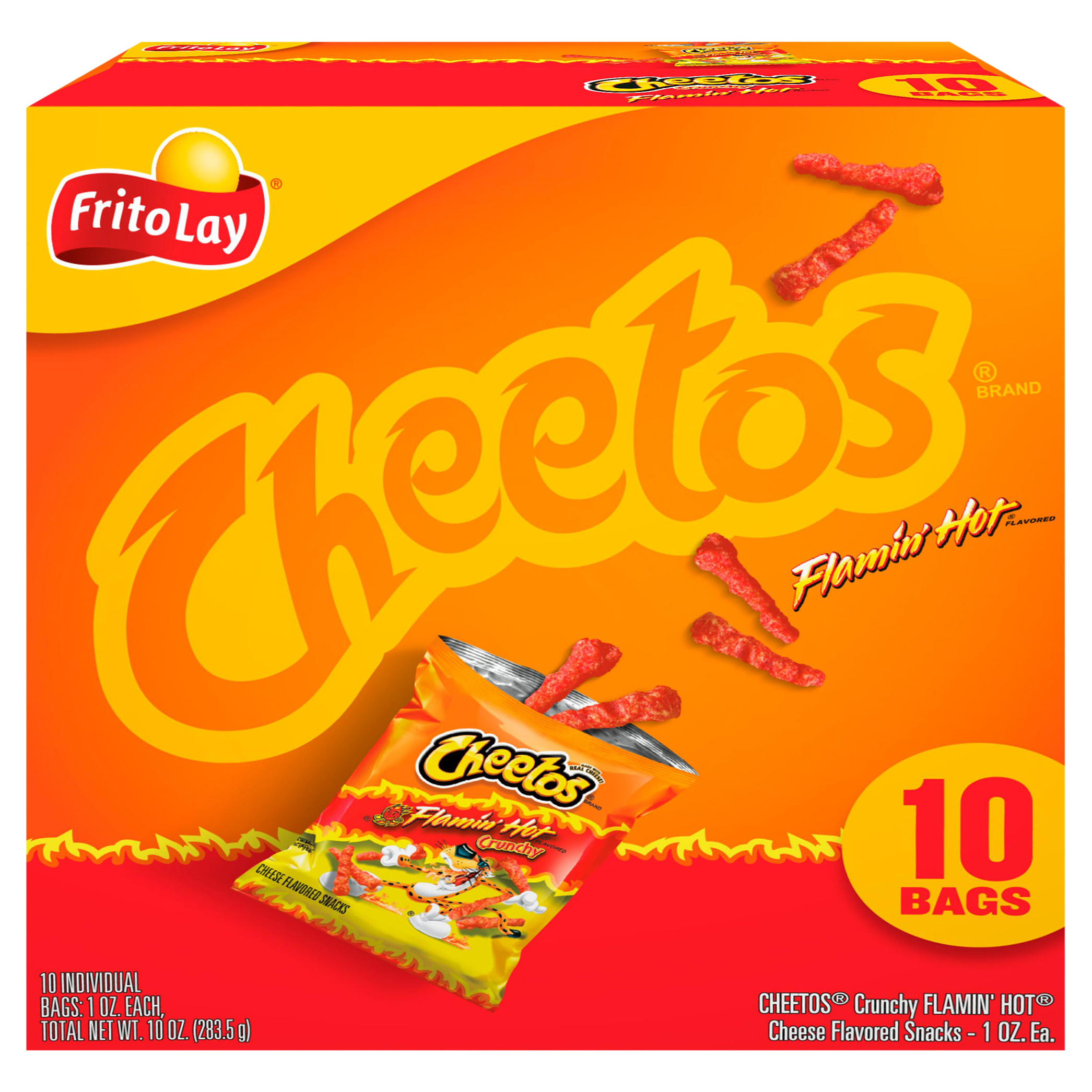 Cheetos Crunchy Flamin' Hot Cheese Flavored Snack Chips, 8.5 oz Bag