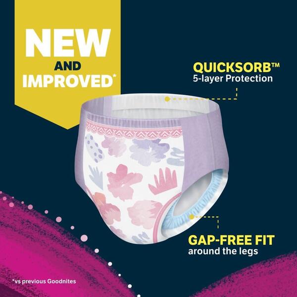 【着後レビューで 送料無料】 GoodNites Girls XL Nighttime Underwear 95-140+ lb - 28 ct box | MARTIN'S パンツ