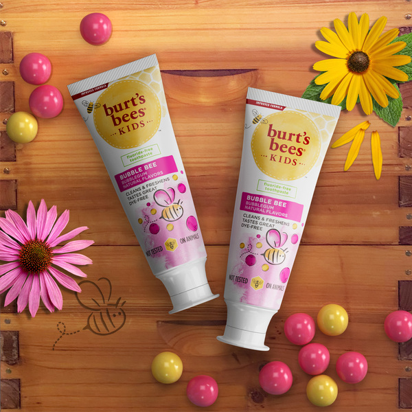 Burt s Bees Kids Toothpaste Fluoride Free Bubble Bee 4.7 oz pkg