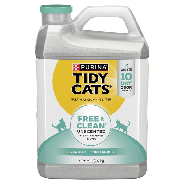 TIDY Cats Free Clean Clumping Cat Litter Unscented 20 lb jug