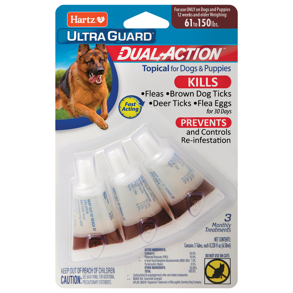 Hartz ultraguard dual action topical hotsell for dogs