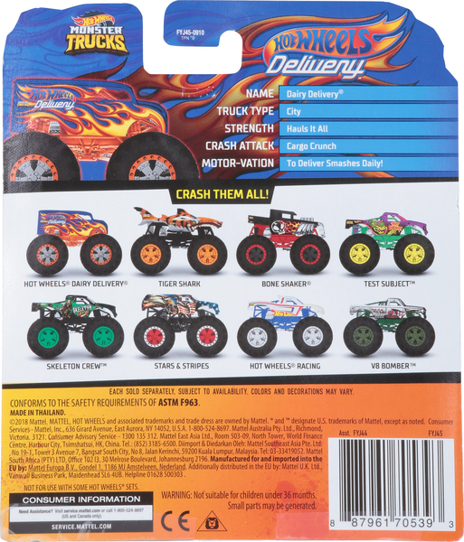 Hot Wheels Monster Trucks Dairy Delivery 1 ct pkg Giant