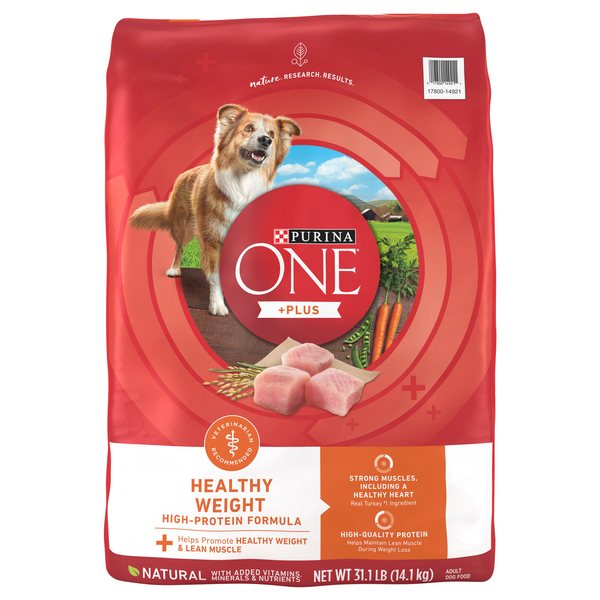 Purina ONE Plus Healthy Weight High Protein Turkey Adult Dry Dog Food 31.1 lb bag MARTIN S
