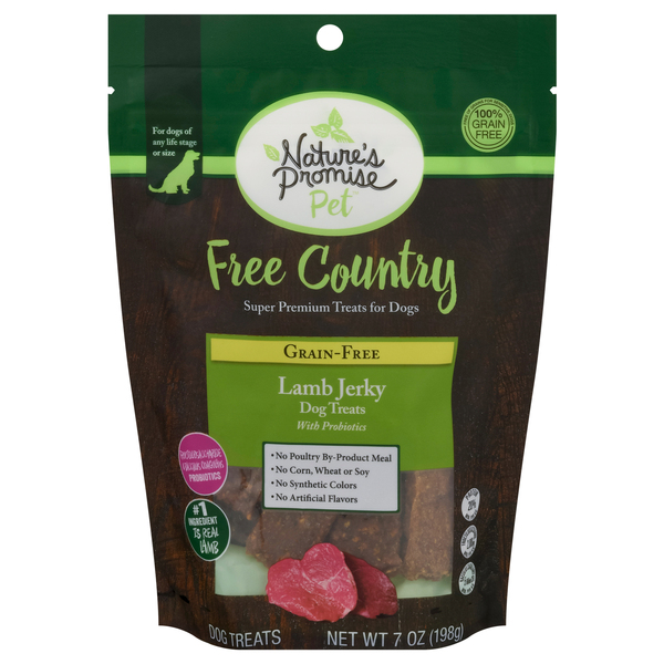 Nature s Promise Grain Free Lamb Jerky with Probiotics Dog Treats 7 oz bag Stop Shop
