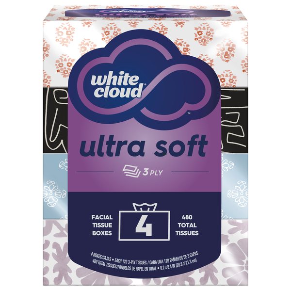 Kleenex Ultra Soft Tissues - 3 Ply - White - Soft, Strong
