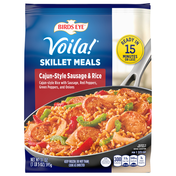 Birds Eye Voila! Skillet Meals Cajun-Style Sausage & Rice - 21 oz bag