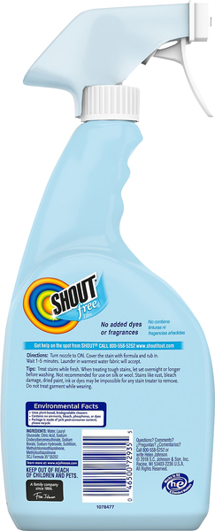 Shout Free Dye Free Fragrance Free Laundry Stain Remover Case