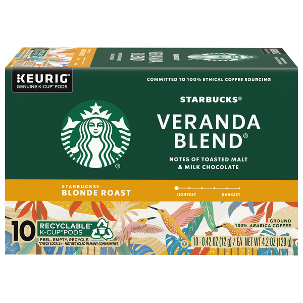 2024公式店舗 Coffee Roast Blonde Blend Veranda Starbucks K-Cup 10 - Pods コーヒー