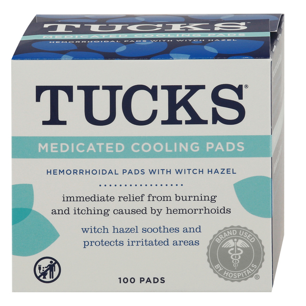 Tucks Hemorrhoidal Pads, with Witch Hazel, Rubs & Ointment