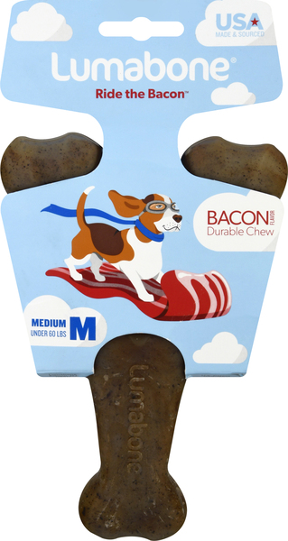 Lumabone Dental Chew Bacon Medium Durable Dog Toy 1 ct pkg MARTIN S