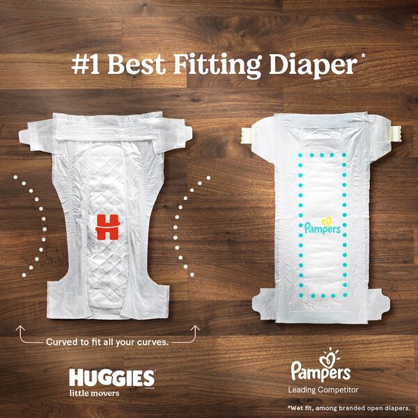 Baby Diapers Size 7, 88 Ct, Huggies Little Movers