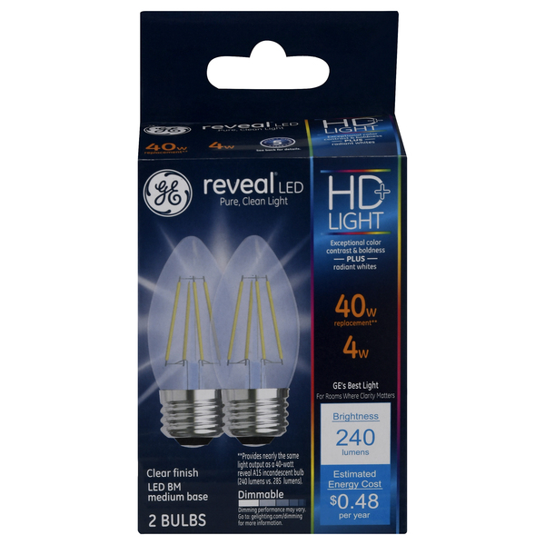 Ge reveal 40w deals incandescent