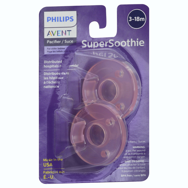 Philips Avent Pacifier 3 18 months Colors May Vary 2 ct pkg