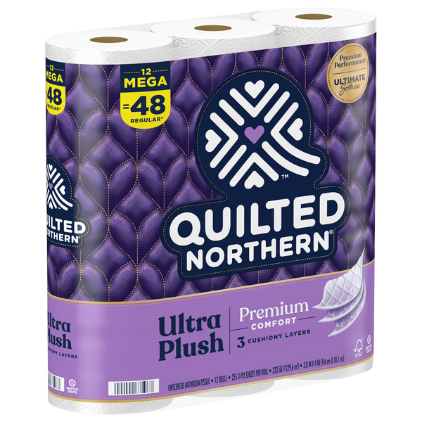 Quilted Northern Ultra Plush Toilet Paper, 12 Mega Rolls