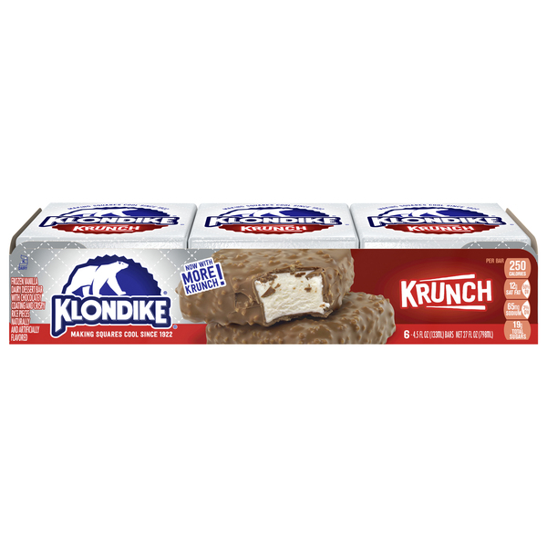 Klondike Krunch Ice Cream Bars - 6 ct - 27 oz pkg | Food Lion Klondike Krunch Ice Cream Bars - 6 ct - 27 oz pkg | Food Lion