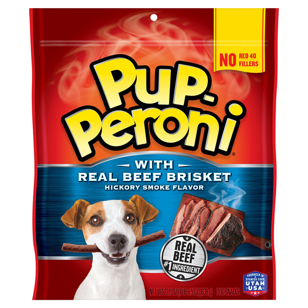 Pup Peroni Dog Treats with Real Beef Brisket Hickory Smoke Flavor