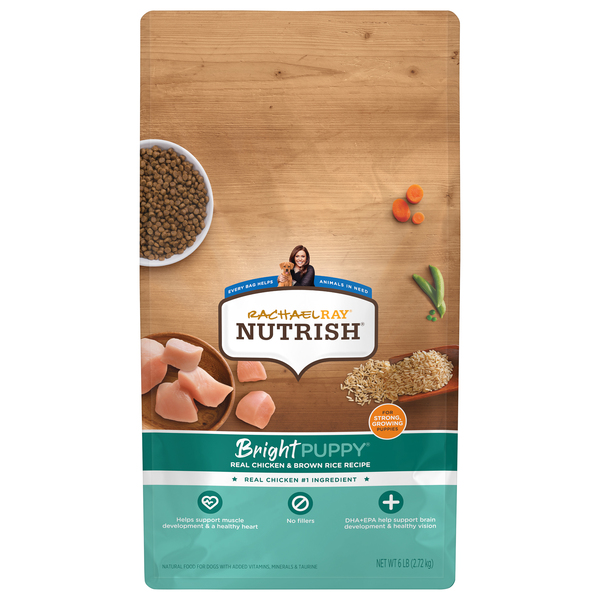 Rachael Ray Nutrish Bright Puppy Chicken Brown Rice Dry Dog Food 6 lb bag MARTIN S