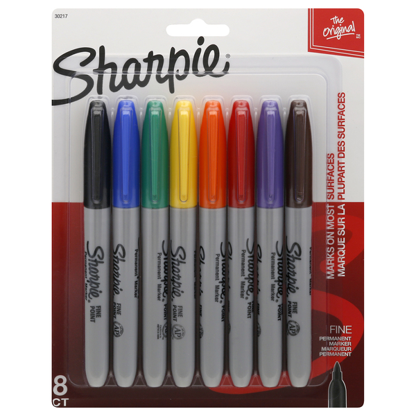 Sharpie Fine Permanent Marker Set of 12 Colours (Assorted)