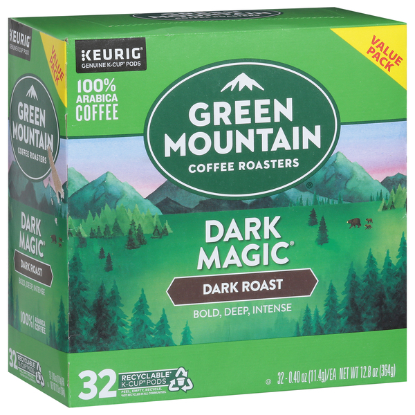 Green Mountain Dark Magic Dark Roast Coffee K Cups 32 ct box