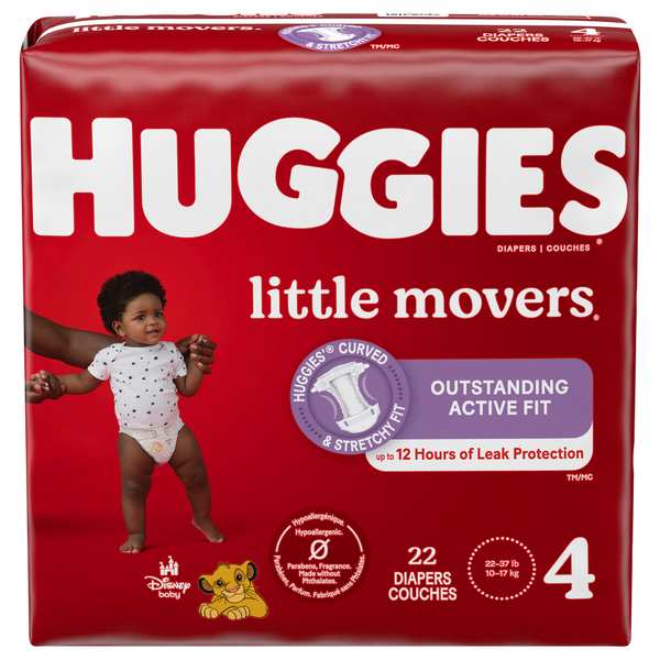 Huggies Little Movers Disney Size 4 Diapers 22 37 lbs 22 ct pkg