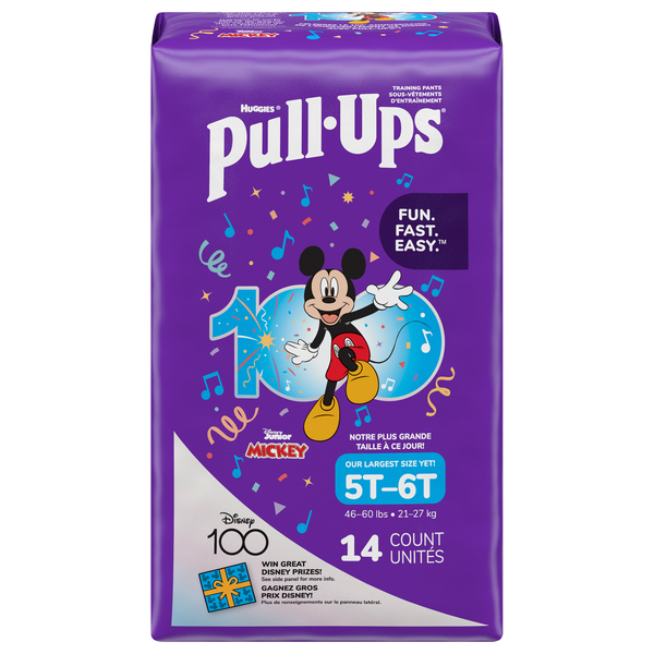 Huggies Pull-Ups 5T-6T Training Pants Boys' Mickey Mouse 46+ lbs