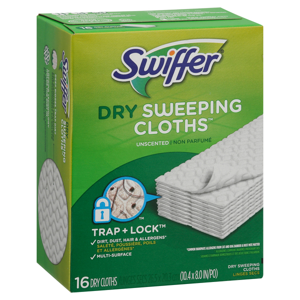 Swiffer Dry Cloth, Unscented - 32 ea