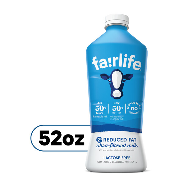 fairlife Lactose Free 2 Reduced Fat Ultra Filtered Milk 52 oz