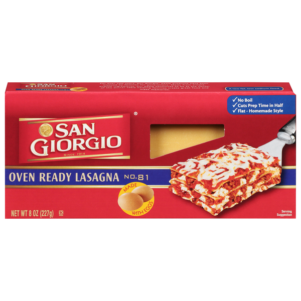 San Giorgio Lasagna Pasta Oven Ready