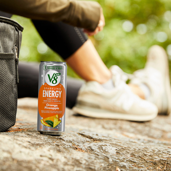 V8 orange pineapple energy top