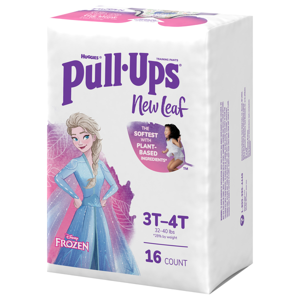 Huggies Pull-Ups New Leaf 3T-4T Girl Training Underwear Frozen 32-40lbs -  16 ct pkg