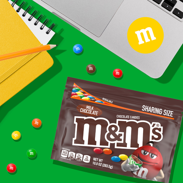 M&M's Peanut Milk Chocolate Candy Sharing Size - 10.7 oz Bag