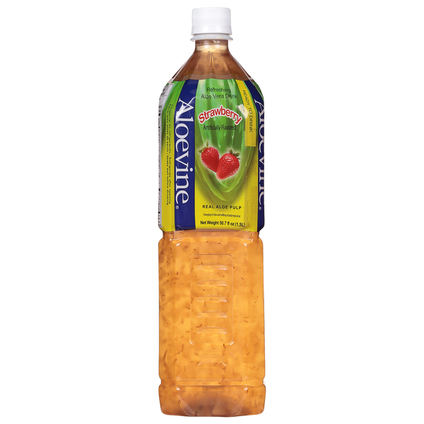 Aloevine Strawberry Aloe Vera Drink 50.7 oz btl Giant