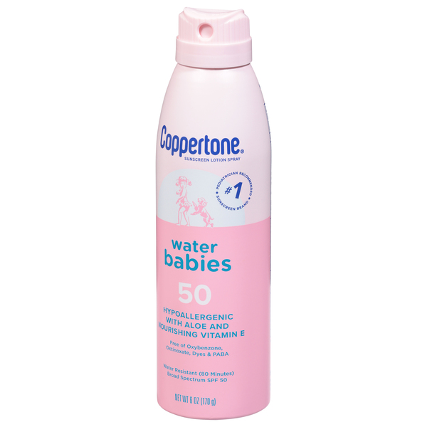 Coppertone Water Babies Sunscreen Lotion Spray Water Resistant SPF
