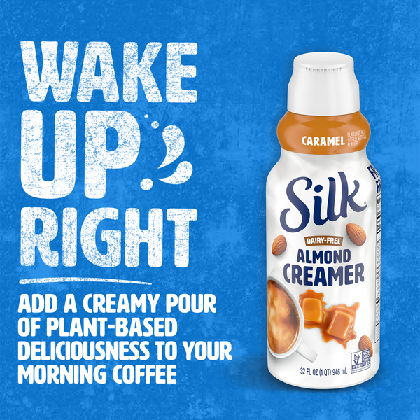 Silk Dairy Free Caramel Flavored Almondmilk Coffee Creamer - 1 quart
