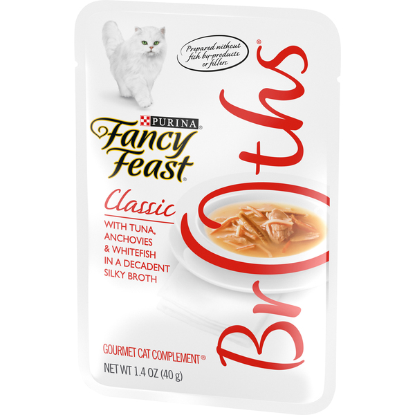 Fancy Feast Broths Cat Complement Creamy Tuna Anchovy Whitefish 1.4 oz pkg MARTIN S