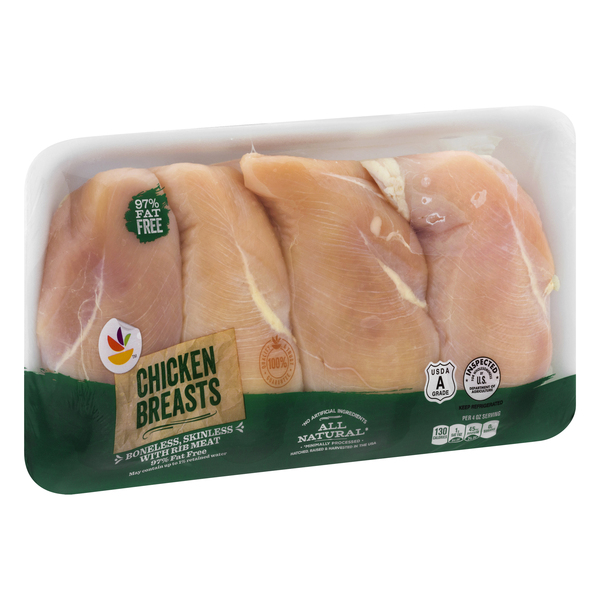 Giant 97% Fat Free Boneless Skinless Chicken Breast - 4 ct Giant 97% Fat Free Boneless Skinless Chicken Breast - 4 ct