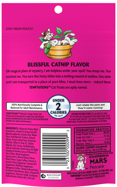 Temptations catnip treats best sale